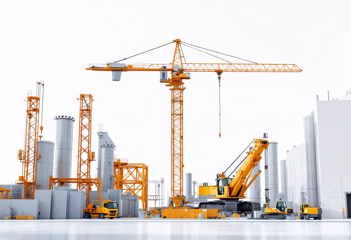 [background image] image of construction site with crane for a construction company