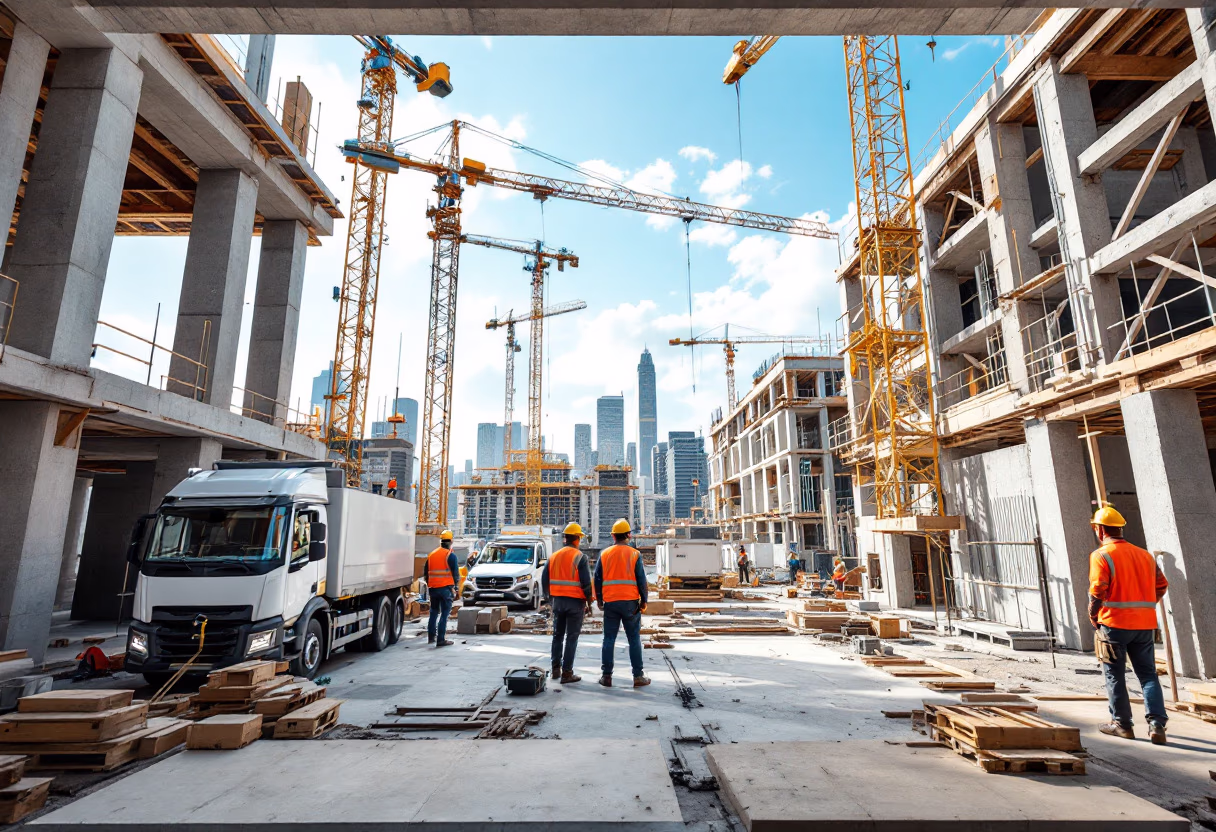 image of a shipyard with advanced machinery